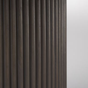 Mesa de Comedor Redonda de Madera de Mango Maciza Color Marrón Oscuro con Diseño Acanalado, Grano Natural, Tamaño Compacto Perfecto para Hogar, Cocina o Restaurante - Product Image 5