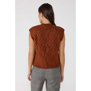 Suéter de Punto sin Mangas con Diseño Geométrico - Product Image 4