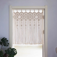 Feuille de macramé faite à la main de luxe tricoté tissé écologique couleur personnalisée tenture murale Boho grand Arts tapisserie salon décor à la maison