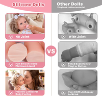 Poupées Reborn Babeside en Silicone Intégral de 12 Pouces, Bébé Fille Nouveau-né Réaliste avec Cheveux Implantés à la Main, Silicone Platine Terry