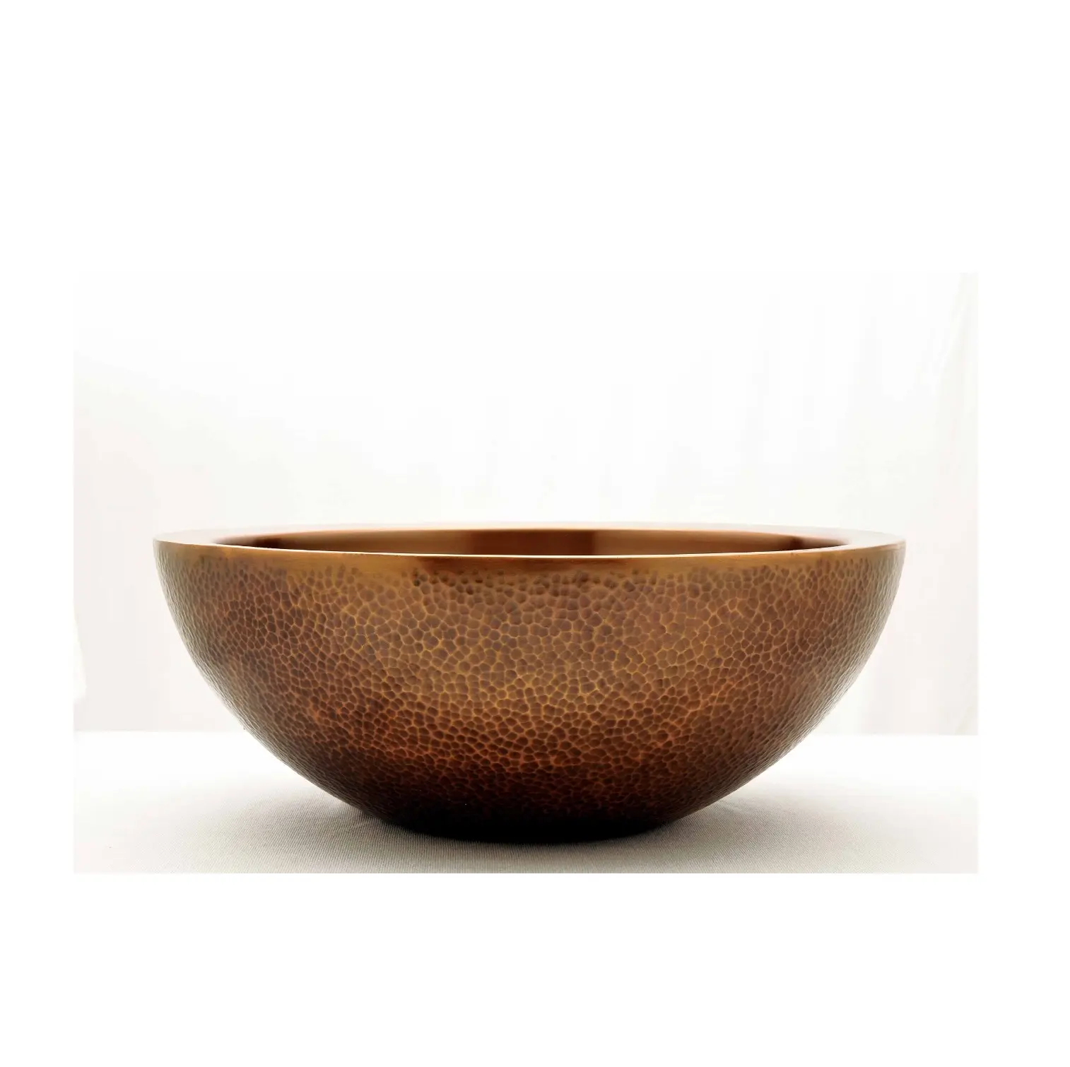 Double Walled Outside Hammered Copper Sink Handcrafted Copper Wash Basin for Luxury to Your Bathroom Available for Sale