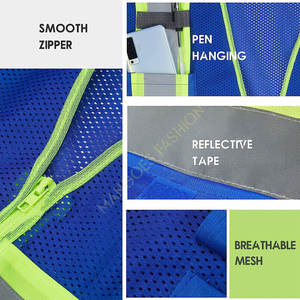 Alta visibilidad Seguridad de tráfico barata Alta visibilidad Chaleco DE SEGURIDAD naranja Ropa DE SEGURIDAD Chaleco reflectante de trabajo - Product Image 2