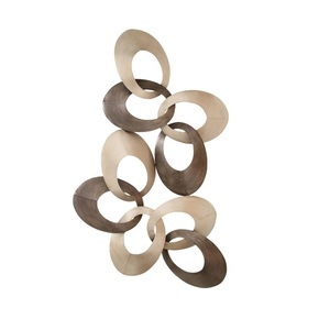 Jarrón de Pared Rectangular Hecho a Mano en Metal Dorado, Moderno y Elegante, para Sala de Estar - Product Image 5