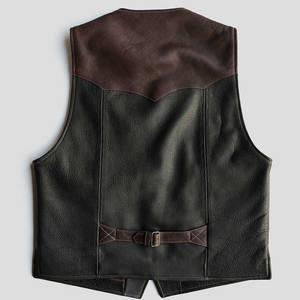 2026 New Winter Professional Motorcycle <b>Biker</b> <b>Vest</b> High Quality Genuine Perforated Black <b>Leather</b> Custom Logo Auto Breathable - Product Image 4