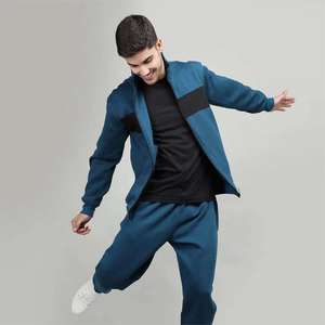 Vendeurs de survêtements personnalisés Pantalon de jogging à col montant Costumes de survêtement 2 pièces Survêtements à fermeture éclair pour hommes - Product Image 3