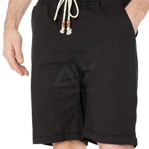 Pantalones cortos de algodón cómodos e informales para hombre más vendidos, diseño de logotipo personalizado con cintura media, buena calidad - Product Image 3