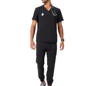 Uniformes Médicos para Hombre al por Mayor, Conjuntos de Uniformes de Hospital Transpirables de Rayón y Spandex Elástico para Enfermería - Product Image 1
