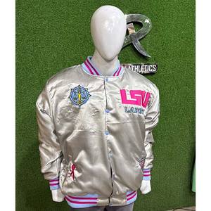 OEM Service Wholesale Embroidery Nylon Windproof Custom Varsity Bomber Satin <b>Jacket</b> <b>Men</b> Chenille Patched Embroidery logo <b>Men's</b> - Product Image 1