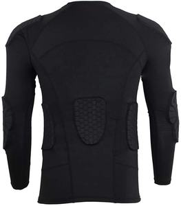 Professional Mens Sports Training <b>padded</b> <b>shirt</b> Compression Protective Wear Wholesale - Product Image 2