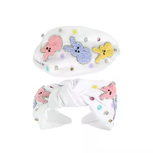 Elegant Handmade Beaded <b>Headbands</b> for Happy Easter Festivals Intricate Beading Designs Hairwear From India Top Selling Product - Product Image 1