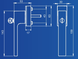 Tirador de ventana Atlas Acoustic Bloqueable - Product Image 3