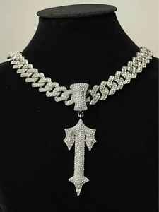 SM Jewels, el mejor diseño, cadena cubana clásica, joyería de Hip Hop, colgante de diamante de moissanita helada completa para fiestas de compromiso - Product Image 3