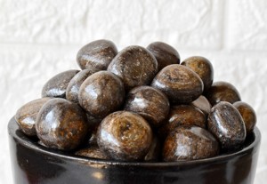 Decoración Navideña, Piedra de Bronzita de Alta Calidad de Color Marrón, 1 kg de Piedras Pulidas, Feng Shui, Origen India - Product Image 4