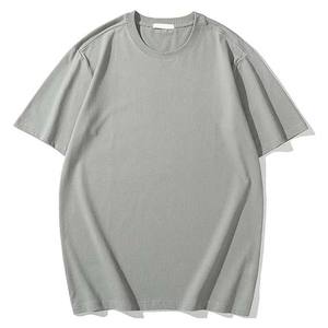 T-shirts de qualité supérieure, vêtements pour hommes, style streetwear, coton respirant, grande taille, décontracté d'été, t-shirt gris chiné uni pour hommes - Product Image 2