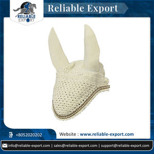 Colores personalizables Hermoso gorro de oreja de ganchillo Velo de mosca de caballo insonorizado con muchas opciones de diseño para el cuidado de los caballos - Product Image 3