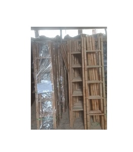 Factory 180cm Natural Bamboo 6-<b>Step</b> Towel <b>Ladder</b> Use for Freestanding Hotel Bathroom Decoration Furniture With Stool Function - Product Image 3