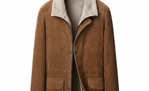 เสื้อพาร์กาผู้ชายสำหรับฤดูใบไม้ร่วงและฤดูหนาว ทรงปกติ ระบายอากาศได้ดี ผ้าฟลีซกันยับ ซับในหนา ปกพับ กระดุมแถวเดียว - Product Image 5