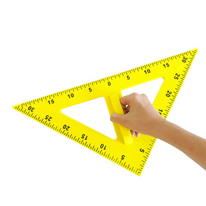 2PC nhựa lớn giáo viên tam giác Cai Trị thiết lập và ad28 34x34cm & 48.5x28cm màu vàng/Tùy chỉnh màu sắc - Product Image 5