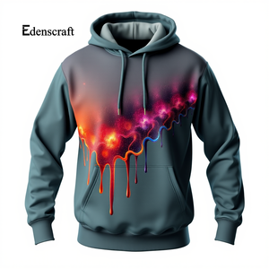 Urban Essentials Sweat à capuche imprimé pour hommes Pull décontracté Vêtements d'hiver Durable Doux Écologique Logo personnalisé Respirant Léger - Product Image 2