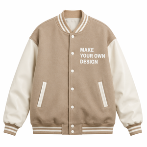 CUSTOM OEM ODM VARSITY <b>JACKET</b> PREMIUM MELTON WOOL LETTERMAN <b>BASEBALL</b> COAT FACTORY DIRECT WHOLESALE - Product Image 5