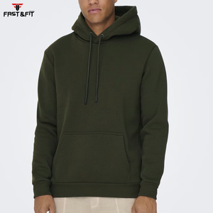 เสื้อฮู้ดดี้ผู้ชายคุณภาพสูง ดีไซน์สั่งทำ สีพื้น สวมใส่สบาย สำหรับฤดูหนาว ผ้าฟลีซคอตตอน 100% ล้างสีแบบดิจิตอล - Product Image 2