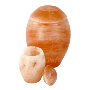 Urna de Sal del Himalaya de Estilo Europeo con Perfil Curvo, Color Rosa Suave, para Dispersión en el Océano, Contenedor Biodegradable para Cenizas de Cremación - Product Image 4