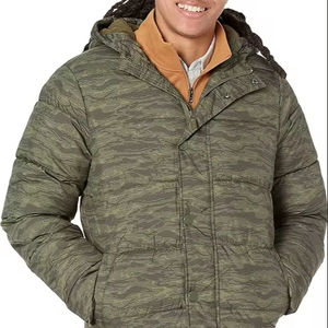 แจ็กเก็ตขนเป็ดแจ็คการ์ดผู้ชายโอเวอร์ไซส์มีซิปคอตั้งตั้งตั้งทรงสูงใหญ่กันน้ำ - Product Image 1