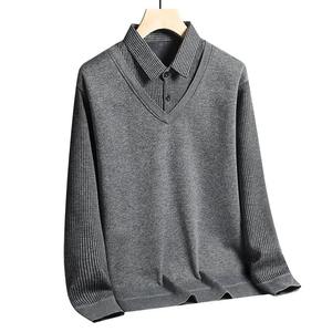 เสื้อโปโลชาย เสื้อเชิ้ตแขนสั้น ฤดูใบไม้ผลิ ฤดูใบไม้ร่วง เสื้อสองชิ้น เสื้อพูลโอเวอร์ เสื้อผ้าผู้ชาย เสื้อคอปก เสื้อเชิ้ตลำลองสไตล์ธุรกิจ เสื้อยืดชาย - Product Image 1