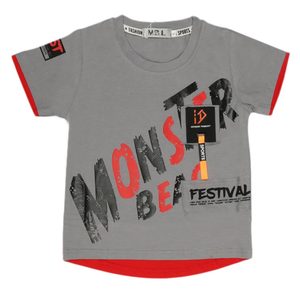 เสื้อยืดเด็กชายแขนสั้น - สีเทา - Product Image 1