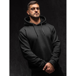 Sudadera con Capucha y Cierre de Cremallera para Hombre, Lavada con Ácido, con Logotipo Bordado - Negro Sólido XXS - Product Image 5