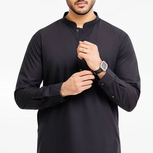 Shalwar Kameez en coton à la mode pour hommes, vêtements panjabi et pakistanais pour mariages. - Product Image 3