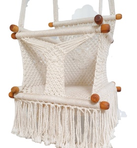 Macrame Rope Baby Shower COTTON HANDMADE NATURAL Baby <b>Swing</b> Set Style Color Baby Bedside Sleeper - Product Image 1