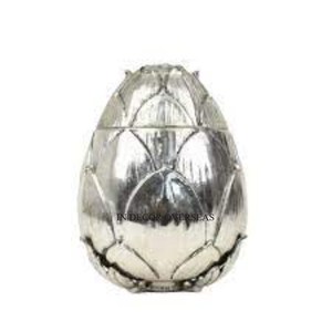 Seau à glace en acier inoxydable argenté poli avec pinces et accessoires de bar recouverts de cuir de qualité supérieure - Product Image 4