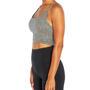 Soutien-gorge de sport sans couture de haute qualité avec soutien moyen Design longue ligne Bonnets souples amovibles Caractéristique respirante - Product Image 6