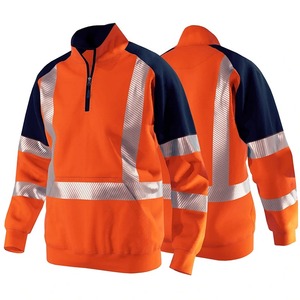 Venta caliente Sudadera con capucha hecha a medida Negro Reflectante Invierno Seguridad Construcción Sudaderas Ropa DE TRABAJO Sudaderas con capucha - Product Image 4