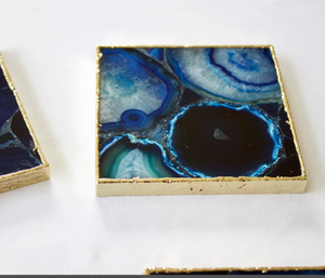 Best Quality Hot Sale Bulk Natural Blue Agate <b>Large</b> Square Coasters PERSONALIZED MOMENTS Christmas <b>Gift</b> - Product Image 3