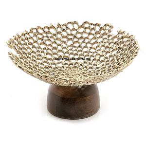 Cuenco de vidrio para chocolate con soporte de madera, diseño de forma redonda, cuenco dulce, cuenco de chocolate de lujo al por mayor más vendido - Product Image 5