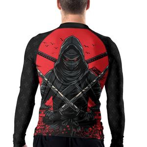 OEM Personnalisé Respirant Anti-bactérien Écologique Rash Guard pour Hommes Polyester/Nylon UPF50 Surf Plongée Compression Chemises BJJ - Product Image 6