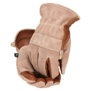 ถุงมือหนังอุตสาหกรรมหนังวัวถุงมือทำงานแยก707ของผู้ใช้มืออาชีพ100% ป้องกันการทำงานของแท้ - Product Image 1