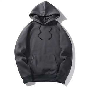 Algodón gris a granel al por mayor niños pesado grueso personalizado polar sudaderas con capucha unisex con impresión de soplo liso - Product Image 1