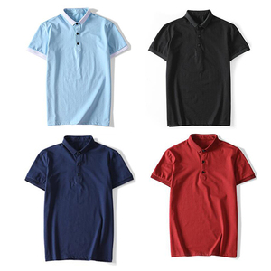 Streetwear couleur unie t-shirt personnalisé brodé impression logo uni 100% coton polyester hommes polos personnalisés - Product Image 3