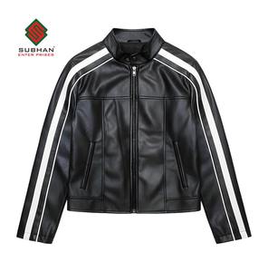 Veste en cuir bleue pour motard homme |   Vêtements d'extérieur en cuir de mouton faits à la main |   Style motard vintage |   Manteau d'hiver chaud |   Cadeau pour lui - Product Image 5
