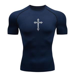 2025 <b>Men's</b> Stylish Jogging Wear Top Quality Summer Breathable Shirt New 3D Printed Custom Rash Guard - Product Image 1