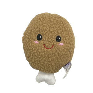 Juguete de peluche de comida rápida personalizado para mascotas, juguetes para perros chirriantes indestructibles para gatos, diseñados con pizza y patatas fritas para paquetes de Almuerzo - Product Image 1