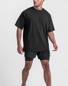 เสื้อยืดแขนสั้นสำหรับผู้ชาย, เสื้อยืดโอเวอร์ไซส์สำหรับเล่นกีฬาวิ่งออกกำลังกายผ้าฝ้ายฤดูร้อน - Product Image 2