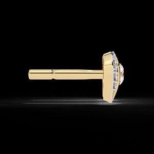 Joyería fina VVS Moissanite Pendientes de diamantes Ahuecados Diseño en forma de corazón Pendientes de oro macizo de 18K - Product Image 6