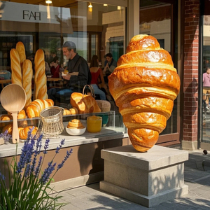 Lớn sợi thủy tinh nhựa Bánh Mì Bánh rán trang trí điêu khắc cho tiệm bánh và cửa hàng bánh Pizza lối vào - Product Image 3