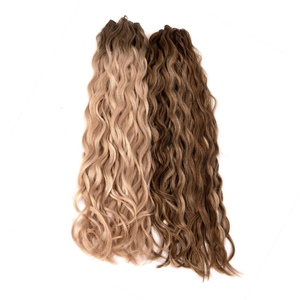 Professional Curly Genius Indian Remy Hair Machine Double Weft <b>Extensions</b> <b>Micro</b>-Link Attachment Double Drawn Ends Chemical - Product Image 1