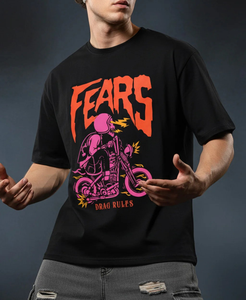 T-shirt pour homme fabriqué par OEM, imprimé avec un graphisme personnalisé, 100% coton, jersey simple, épais, 240 GSM, surdimensionné, épaules tombantes - Product Image 5