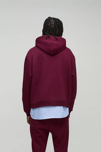 เสื้อฮู้ดเฮฟวี่เวทสำหรับชายและหญิงเสื้อมีฮู้ดปักลายโลโก้ตามสั่ง - Product Image 4